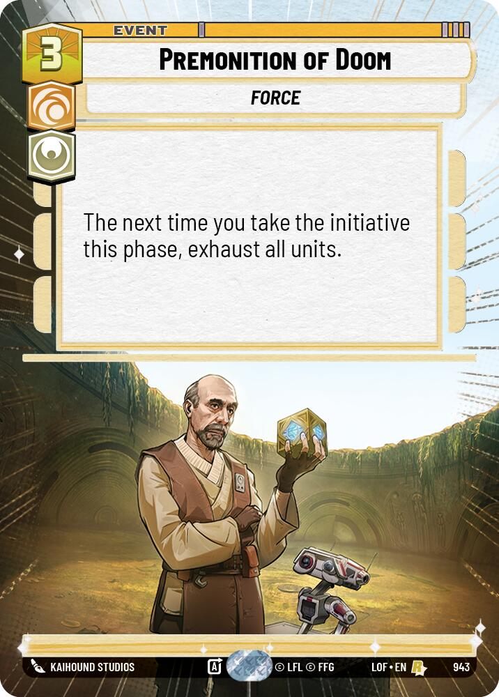 Premonition of Doom (943) (Hyperspace Foil) (943) [Legends of the Force] | Exor Games New Glasgow