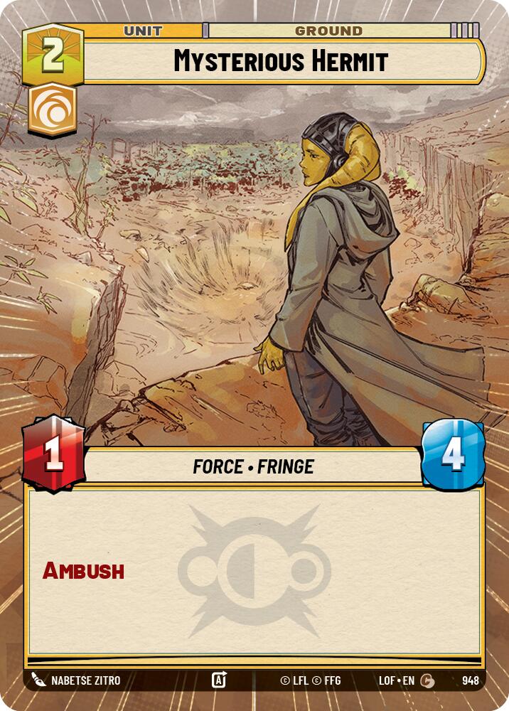 Mysterious Hermit (948) (Hyperspace Foil) (948) [Legends of the Force] | Exor Games New Glasgow