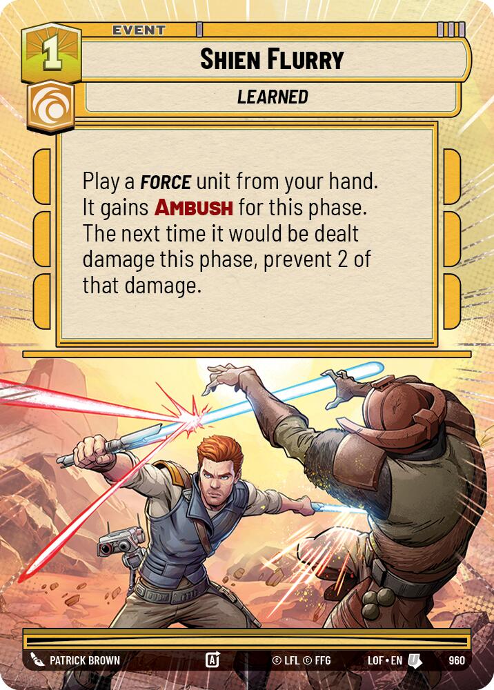 Shien Flurry (960) (Hyperspace Foil) (960) [Legends of the Force] | Exor Games New Glasgow