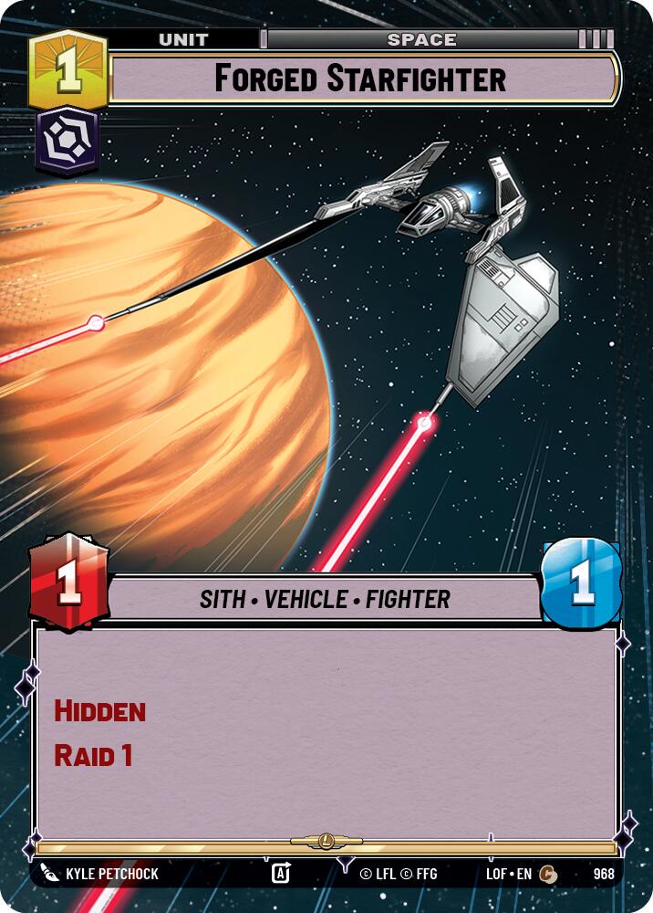 Forged Starfighter (968) (Hyperspace Foil) (968) [Legends of the Force] | Exor Games New Glasgow
