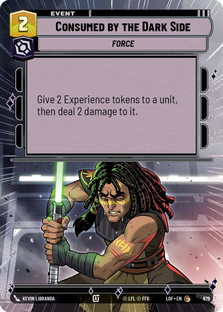 Consumed by the Dark Side (979) (Hyperspace Foil) (979) [Legends of the Force] | Exor Games New Glasgow