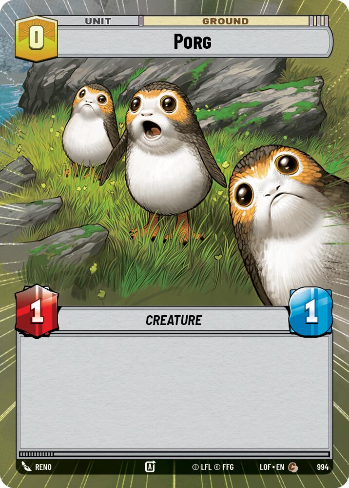 Porg (994) (Hyperspace Foil) (994) [Legends of the Force] | Exor Games New Glasgow