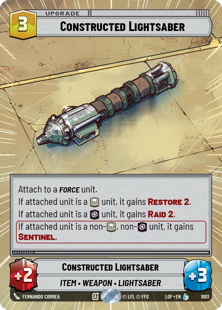 Constructed Lightsaber (1001) (Hyperspace Foil) (1001) [Legends of the Force] | Exor Games New Glasgow