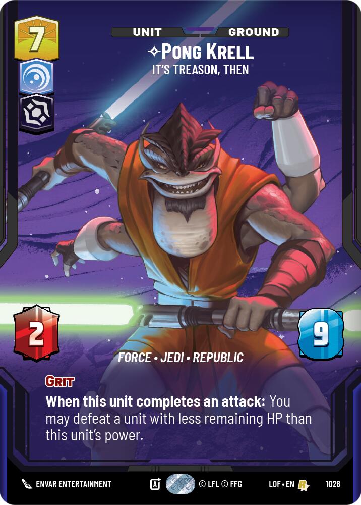 Pong Krell - It's Treason, Then (1028) (Prestige) (1028) [Legends of the Force] | Exor Games New Glasgow