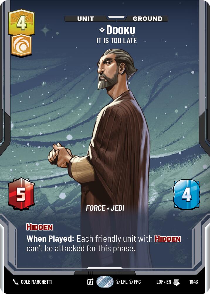 Dooku - It Is Too Late (1043) (Prestige) (1043) [Legends of the Force] | Exor Games New Glasgow