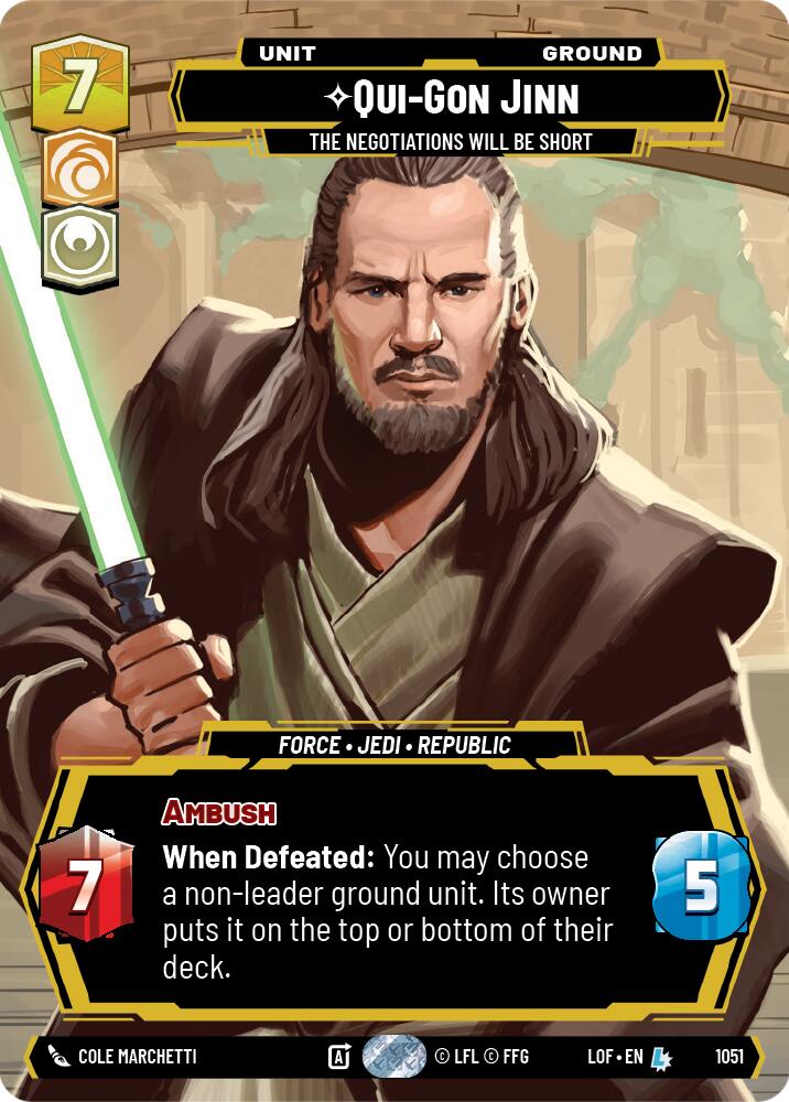 Qui-Gon Jinn - The Negotiations Will Be Short (1051) (Prestige) (1051) [Legends of the Force] | Exor Games New Glasgow