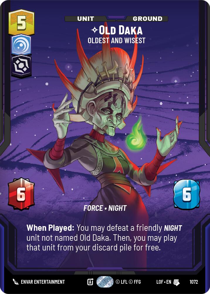 Old Daka - Oldest and Wisest (1072) (Prestige Foil) (1072) [Legends of the Force] | Exor Games New Glasgow