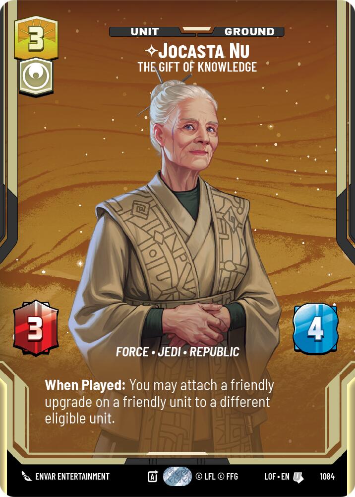 Jocasta Nu - The Gift of Knowledge (1084) (Prestige Foil) (1084) [Legends of the Force] | Exor Games New Glasgow