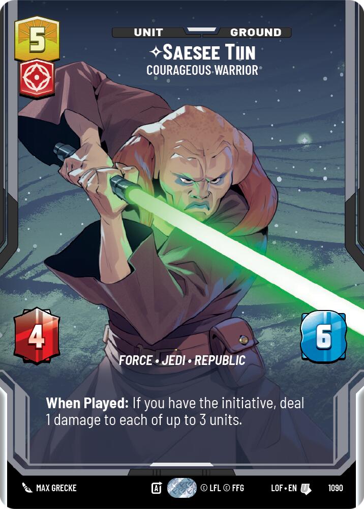 Saesee Tiin - Courageous Warrior (1090) (Prestige Foil) (1090) [Legends of the Force] | Exor Games New Glasgow