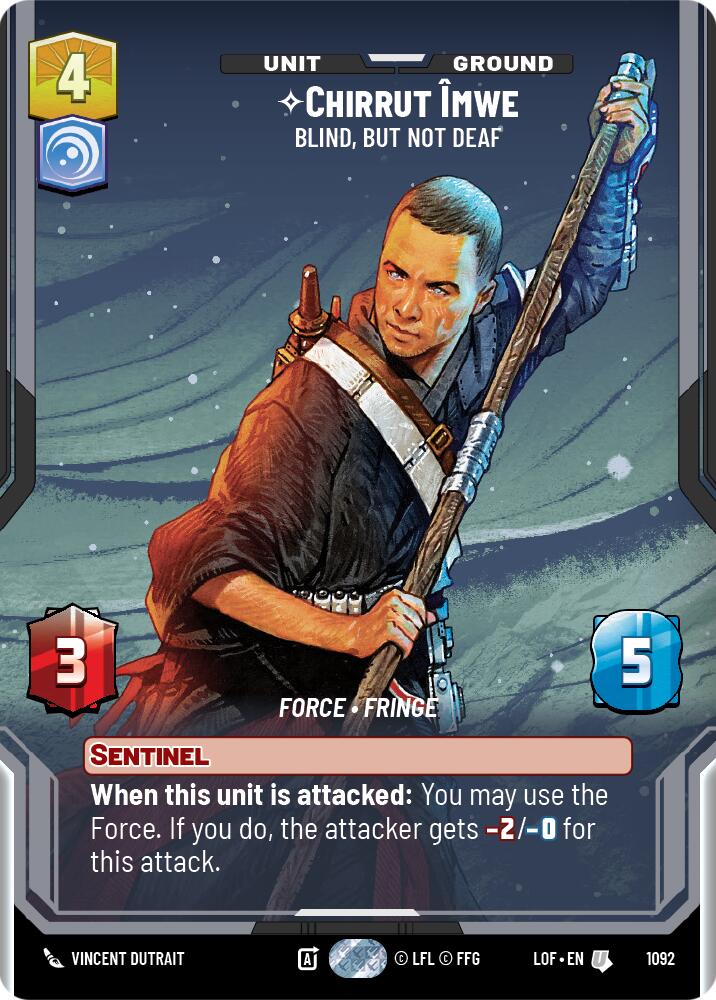 Chirrut Imwe - Blind, but not Deaf (1092) (Prestige Foil) (1092) [Legends of the Force] | Exor Games New Glasgow