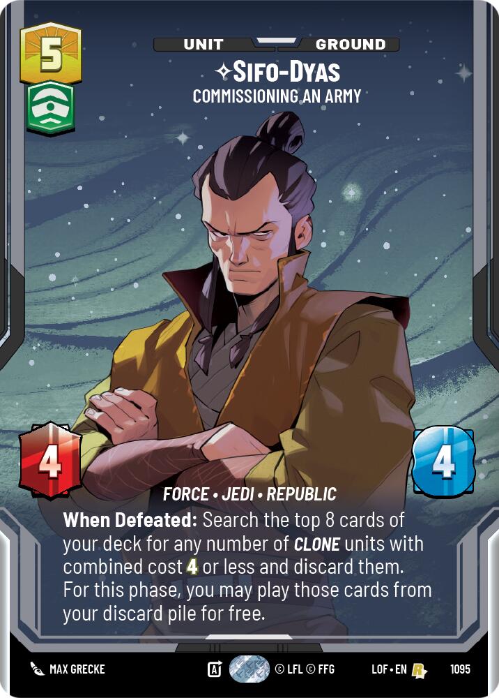 Sifo-Dyas - Commissioning An Army (1095) (Prestige Foil) (1095) [Legends of the Force] | Exor Games New Glasgow
