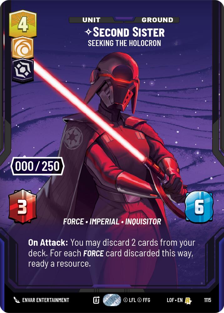 Second Sister - Seeking the Holocron (1115) (Serialized) (1115) [Legends of the Force] | Exor Games New Glasgow