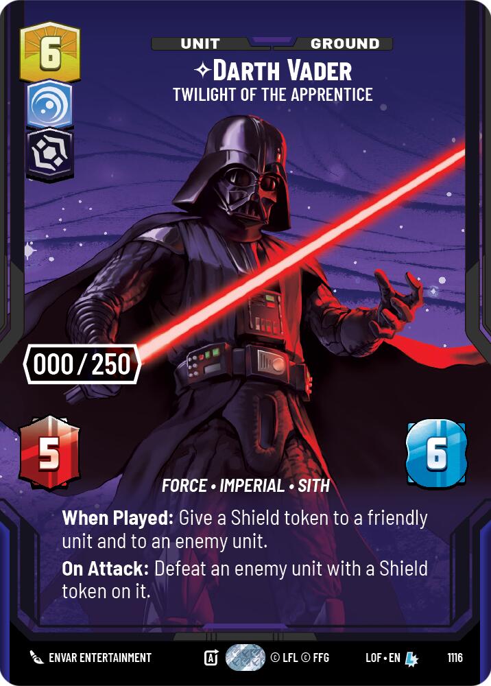 Darth Vader - Twilight of the Apprentice (1116) (Serialized) (1116) [Legends of the Force] | Exor Games New Glasgow