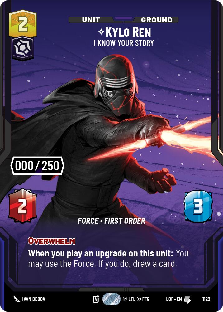 Kylo Ren - I Know Your Story (1122) (Serialized) (1122) [Legends of the Force] | Exor Games New Glasgow