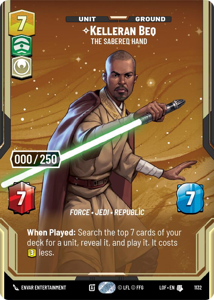 Kelleran Beq - The Sabered Hand (1132) (Serialized) (1132) [Legends of the Force] | Exor Games New Glasgow
