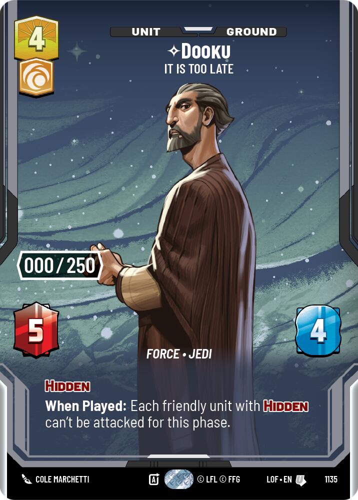 Dooku - It Is Too Late (1135) (Serialized) (1135) [Legends of the Force] | Exor Games New Glasgow