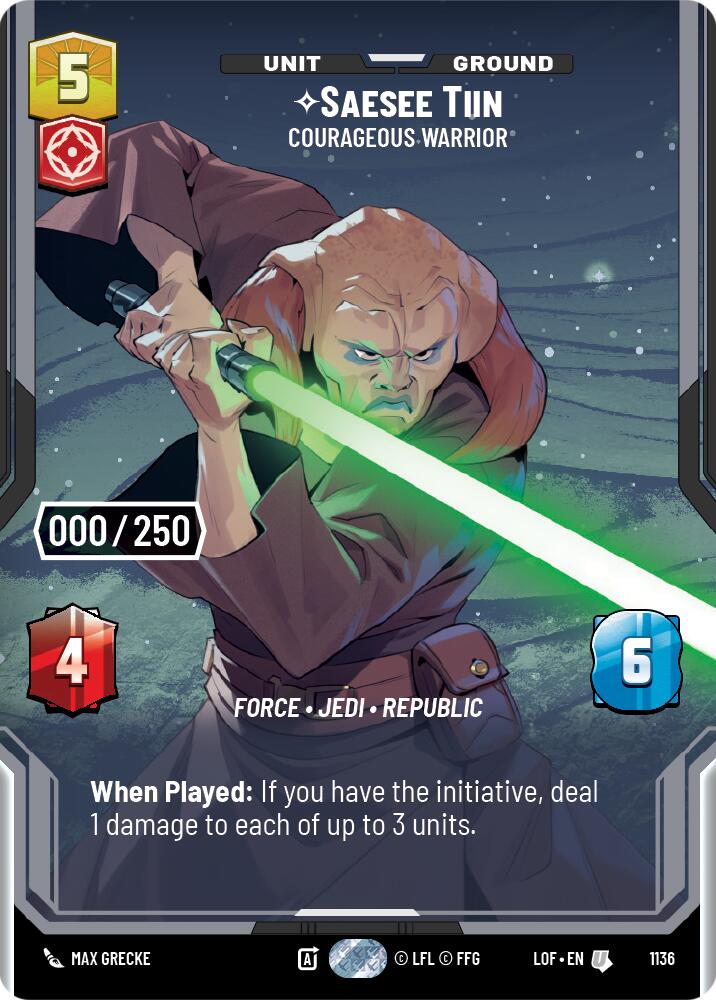 Saesee Tiin - Courageous Warrior (1136) (Serialized) (1136) [Legends of the Force] | Exor Games New Glasgow