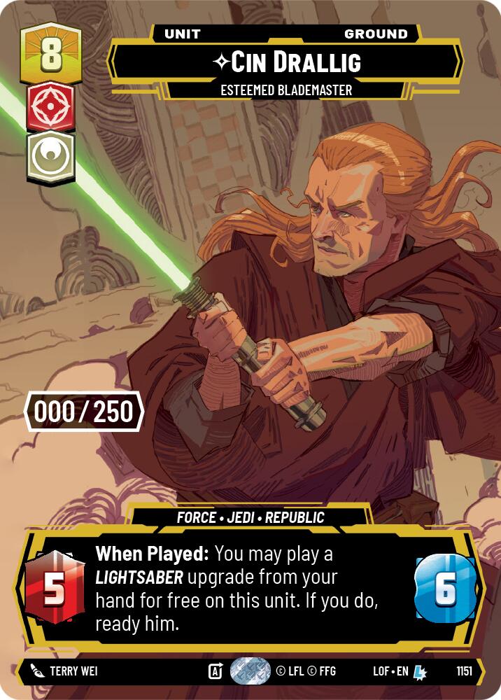 Cin Drallig - Esteemed Blademaster (1151) (Serialized) (1151) [Legends of the Force] | Exor Games New Glasgow