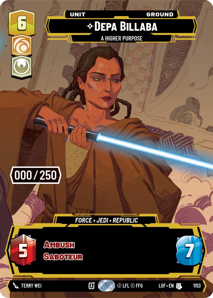 Depa Billaba - A Higher Purpose (1153) (Serialized) (1153) [Legends of the Force] | Exor Games New Glasgow
