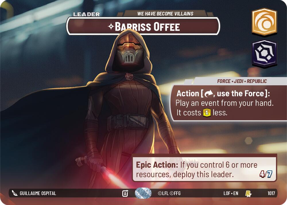 Barriss Offee - We Have Become Villains (1017) (Showcase) (1017) [Legends of the Force] | Exor Games New Glasgow
