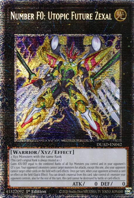 Number F0: Utopic Future Zexal (Starlight Rare) [DUAD-EN042] Starlight Rare | Exor Games New Glasgow