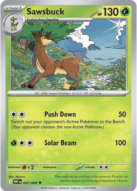 Sawsbuck (007/086) [Scarlet & Violet: White Flare] | Exor Games New Glasgow
