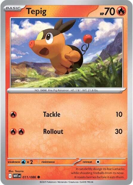 Tepig (011/086) [Scarlet & Violet: White Flare] | Exor Games New Glasgow