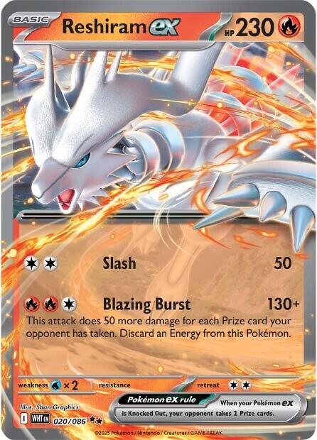 Reshiram ex (020/086) [Scarlet & Violet: White Flare] | Exor Games New Glasgow