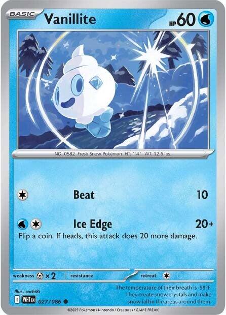Vanillite (027/086) [Scarlet & Violet: White Flare] | Exor Games New Glasgow