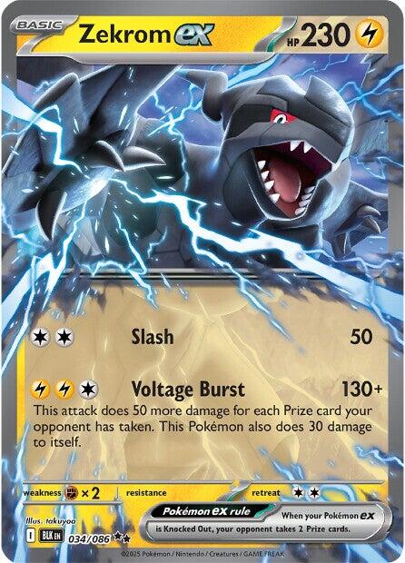 Zekrom ex (034/086) [Scarlet & Violet: Black Bolt] | Exor Games New Glasgow
