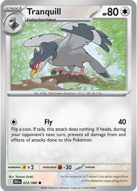 Tranquill (072/086) [Scarlet & Violet: Black Bolt] | Exor Games New Glasgow