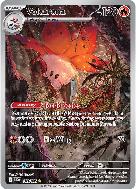 Volcarona (100/086) [Scarlet & Violet: Black Bolt] | Exor Games New Glasgow