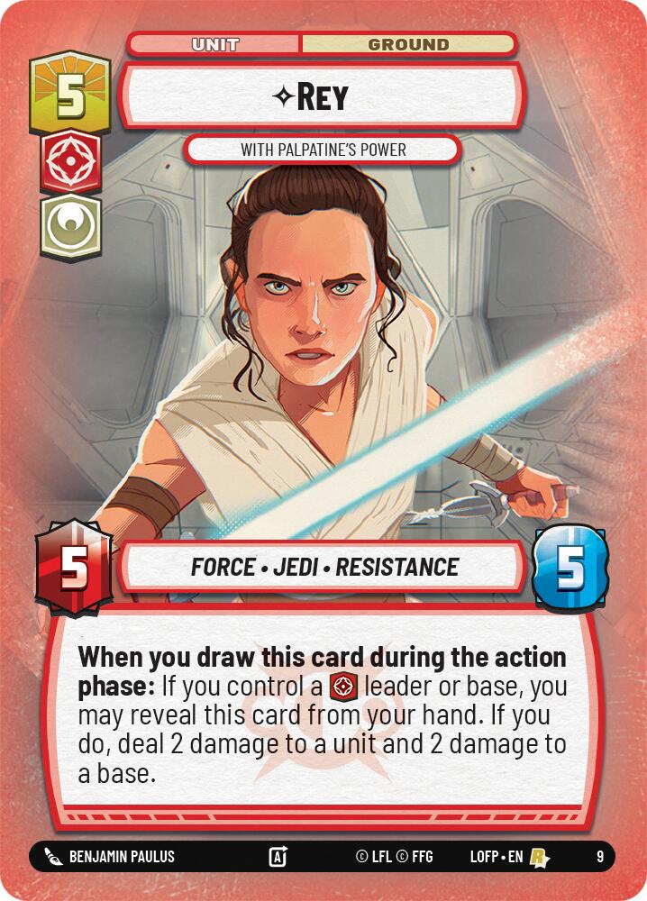 Rey - With Palpatine's Power (9) (9) [Organized Play Promos] | Exor Games New Glasgow