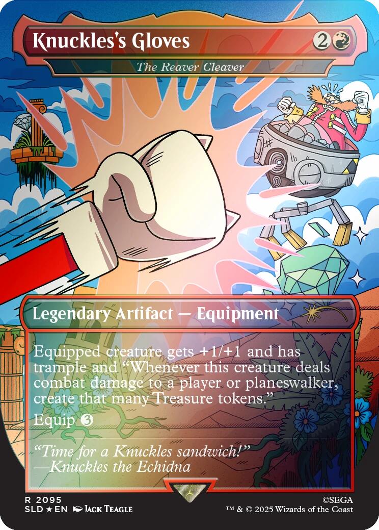 Knuckles's Gloves - The Reaver Cleaver (Rainbow Foil) [Secret Lair Drop Series] | Exor Games New Glasgow