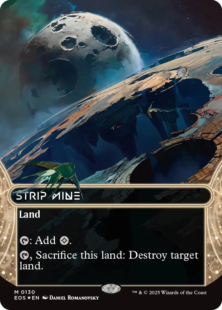 Strip Mine (0130) (Borderless) (Galaxy Foil) [Edge of Eternities: Stellar Sights] | Exor Games New Glasgow
