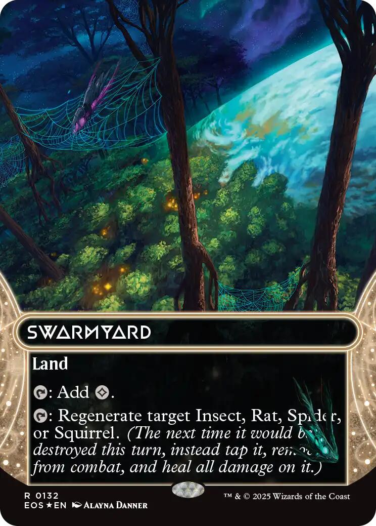 Swarmyard (0132) (Borderless) (Galaxy Foil) [Edge of Eternities: Stellar Sights] | Exor Games New Glasgow