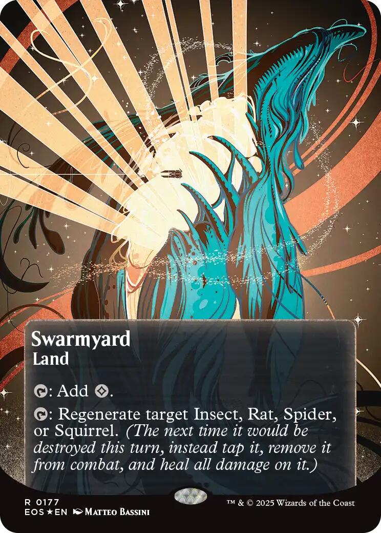 Swarmyard (0087) (Borderless) (Galaxy Foil) [Edge of Eternities: Stellar Sights] | Exor Games New Glasgow