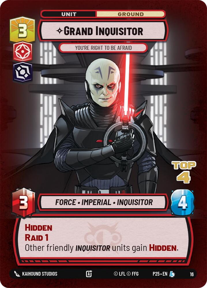 Grand Inquisitor - You're Right to Be Afraid (Top 4) (16) (16) [Organized Play Promos] | Exor Games New Glasgow