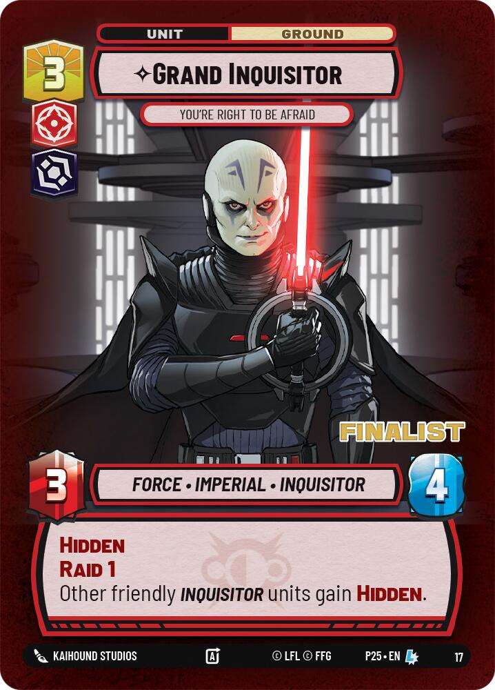 Grand Inquisitor - You're Right to Be Afraid (Finalist) (17) (17) [Organized Play Promos] | Exor Games New Glasgow