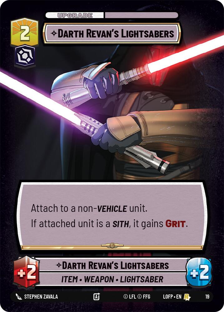 Darth Revan's Lightsabers (19) (19) [Organized Play Promos] | Exor Games New Glasgow