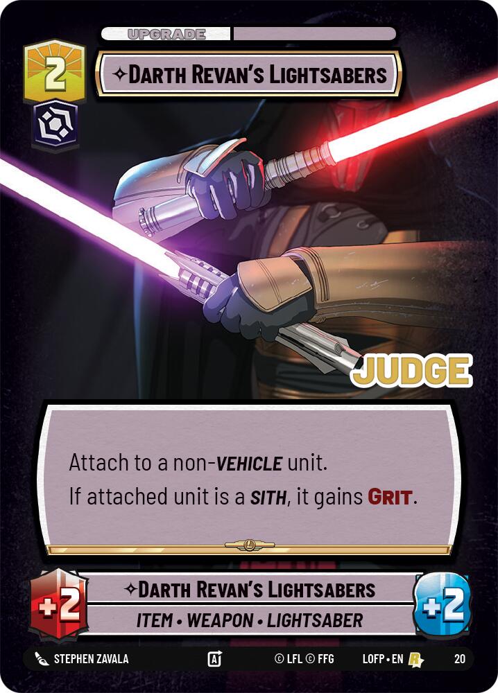Darth Revan's Lightsabers (20) (20) [Judge Promos] | Exor Games New Glasgow