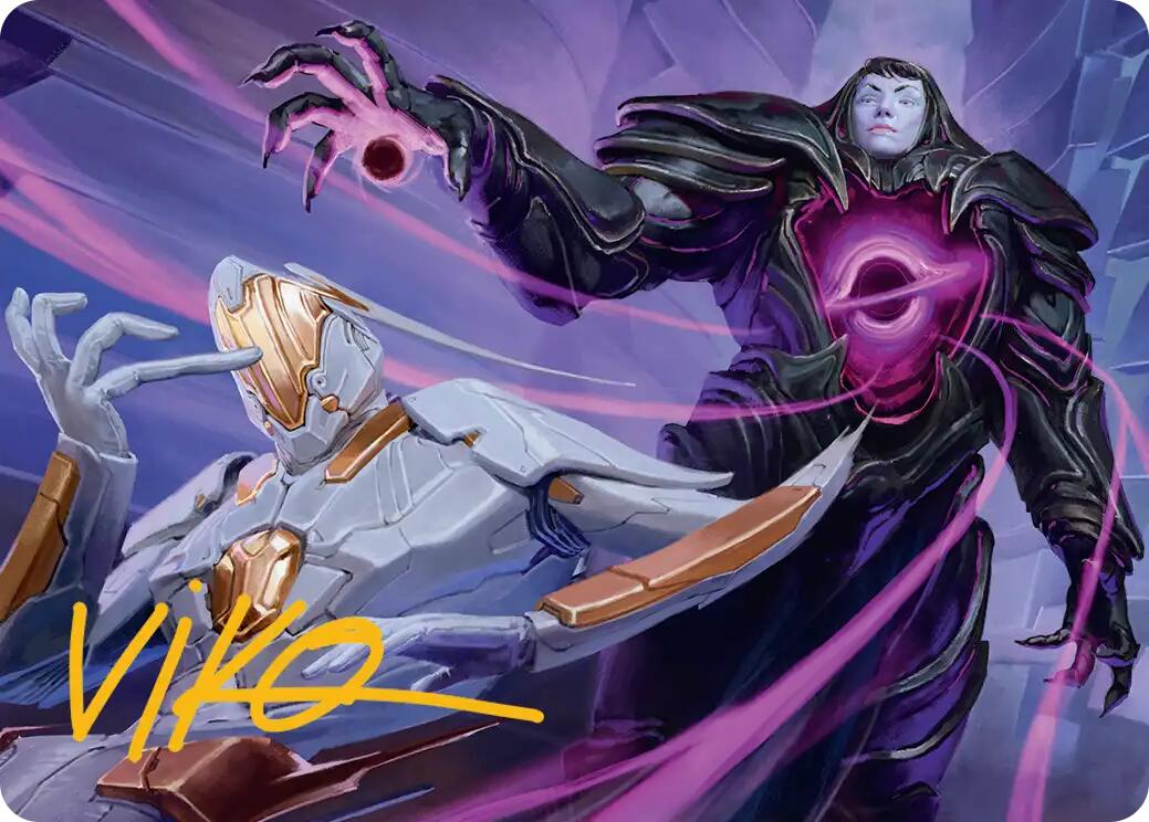 Lightless Evangel Art Card (Gold-Stamped Signature) [Edge of Eternities Art Series] | Exor Games New Glasgow