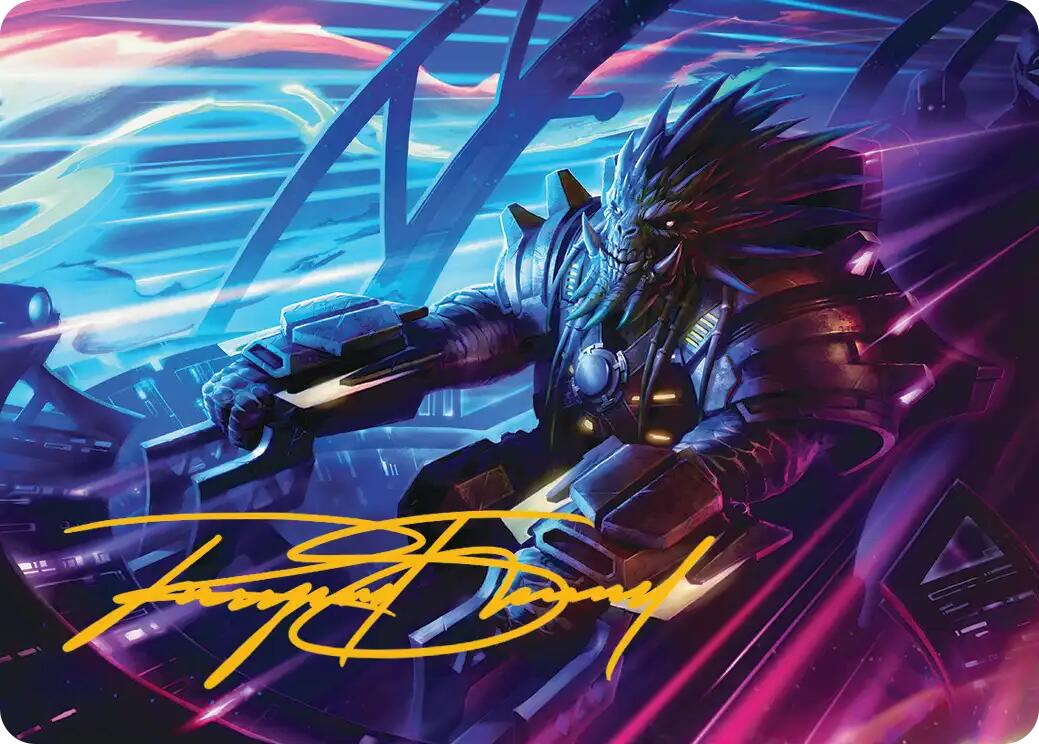 Tannuk, Steadfast Second Art Card (Gold-Stamped Signature) [Edge of Eternities Art Series] | Exor Games New Glasgow