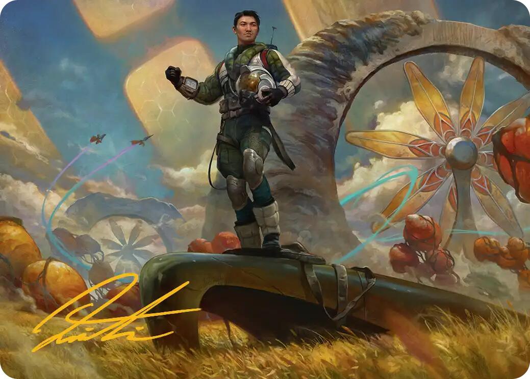 Galactic Wayfarer Art Card (Gold-Stamped Signature) [Edge of Eternities Art Series] | Exor Games New Glasgow