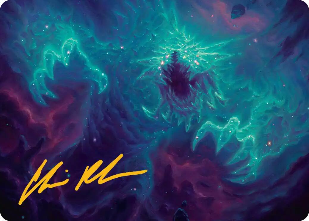 Cosmogoyf Art Card (Gold-Stamped Signature) [Edge of Eternities Art Series] | Exor Games New Glasgow