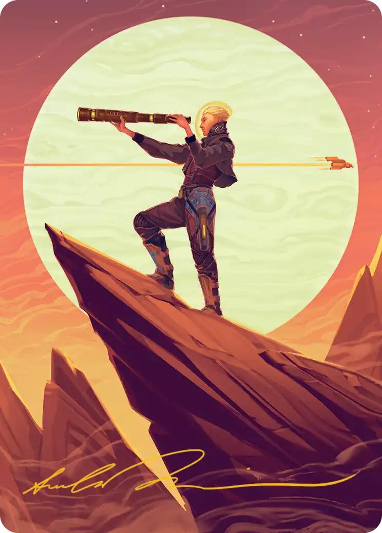 Sami, Wildcat Captain Art Card (Gold-Stamped Signature) [Edge of Eternities Art Series] | Exor Games New Glasgow