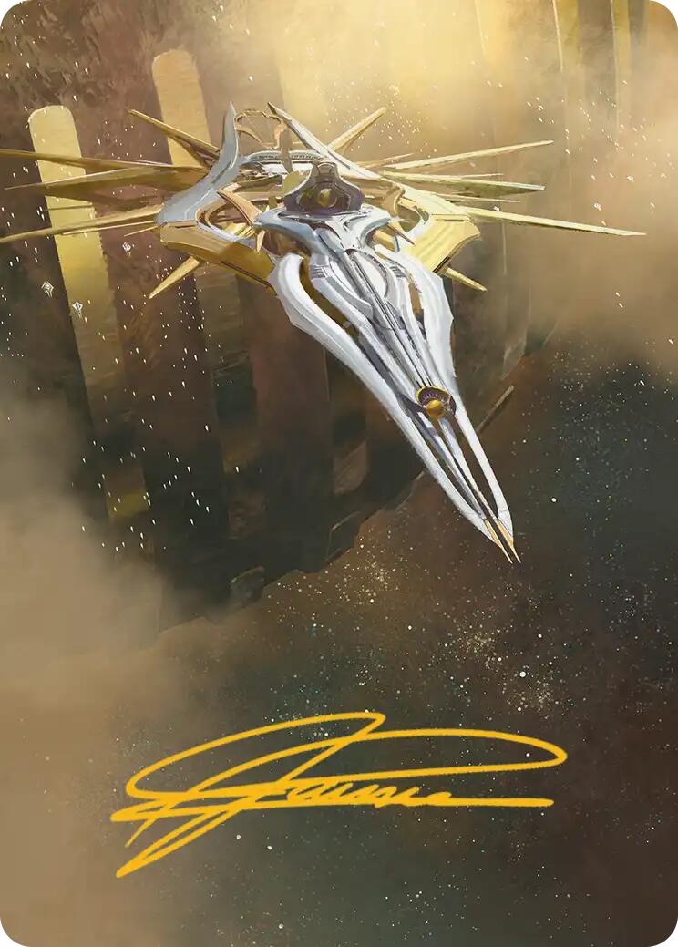 Dawnsire, Sunstar Dreadnought Art Card (Gold-Stamped Signature) [Edge of Eternities Art Series] | Exor Games New Glasgow