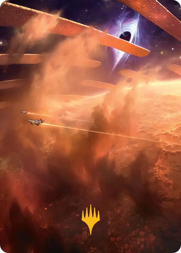 Adagia, Windswept Bastion Art Card (Gold-Stamped Planeswalker Symbol) [Edge of Eternities Art Series] | Exor Games New Glasgow