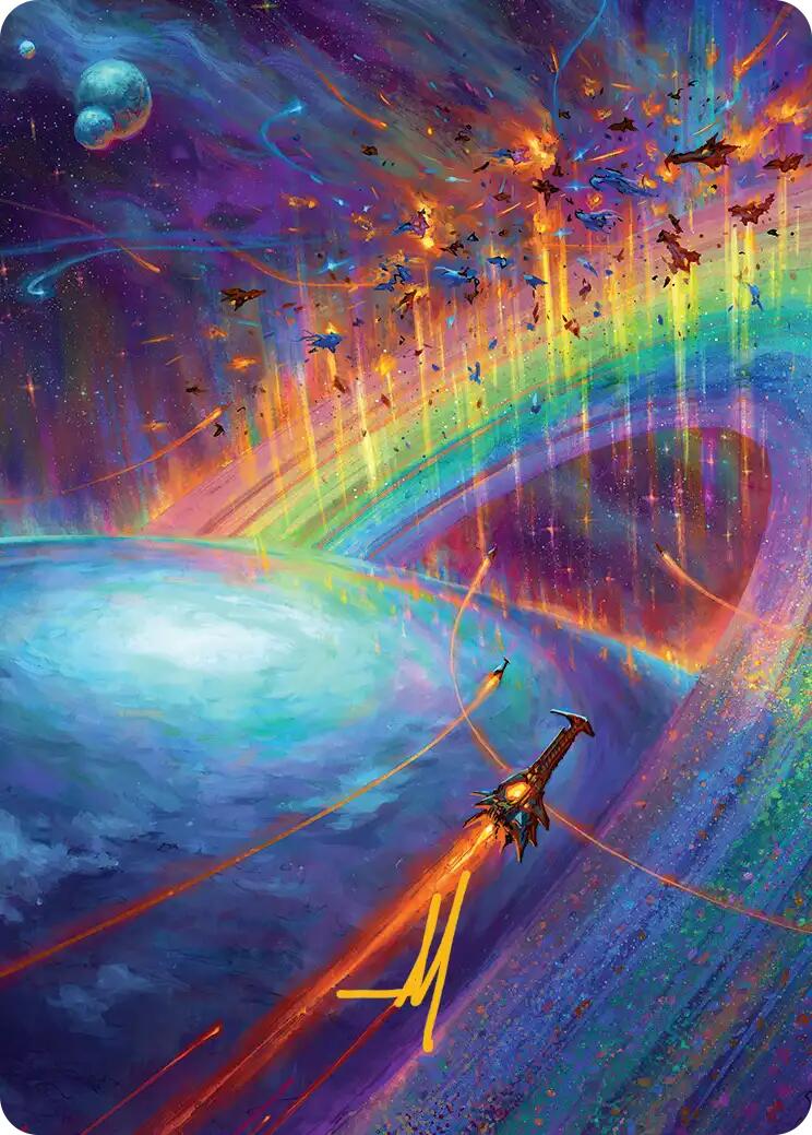 Cascading Cataracts Art Card (43/54) (Gold-Stamped Signature) [Edge of Eternities Art Series] | Exor Games New Glasgow