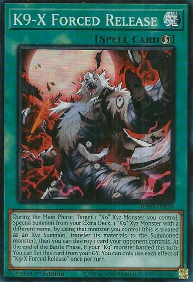 K9-X Forced Release [JUSH-EN039] Super Rare | Exor Games New Glasgow